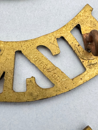 WW1 New Zealand Army (NZEF) Shoulder Title Badges NZMGS NZMR NZFA