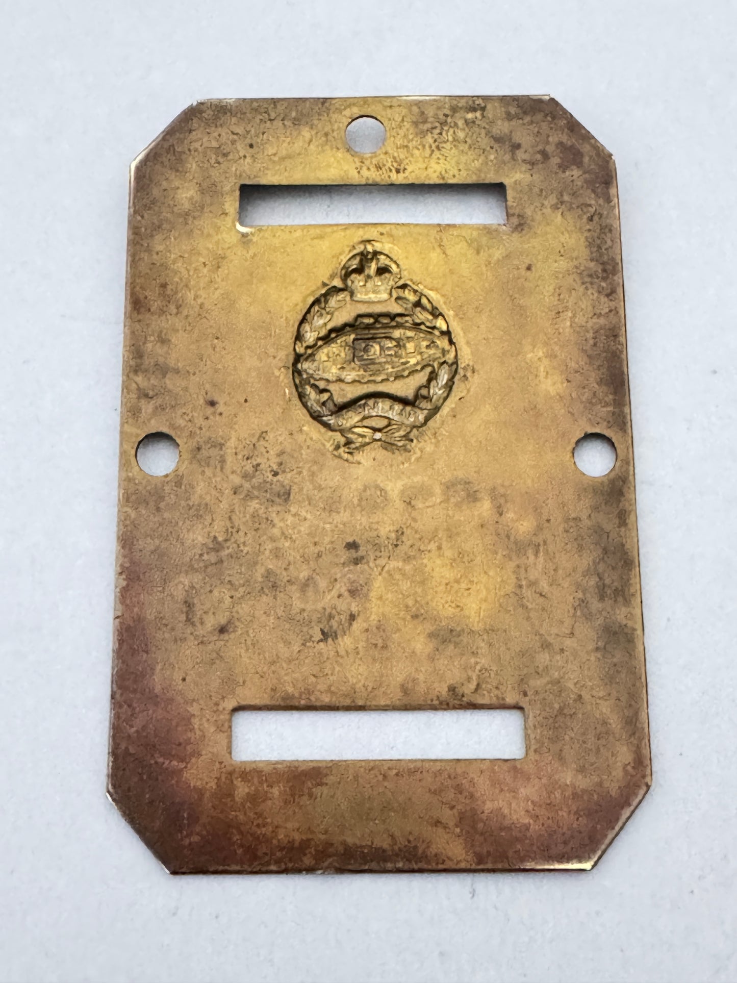 Interwar British Army Royal Tank Corps Duty Bed Plate