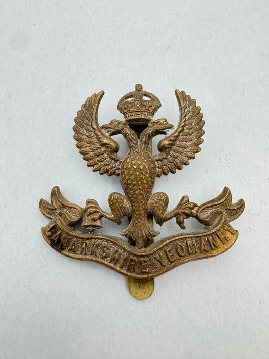 WW1 British Army Lanarkshire Yeomanry Cap Badge