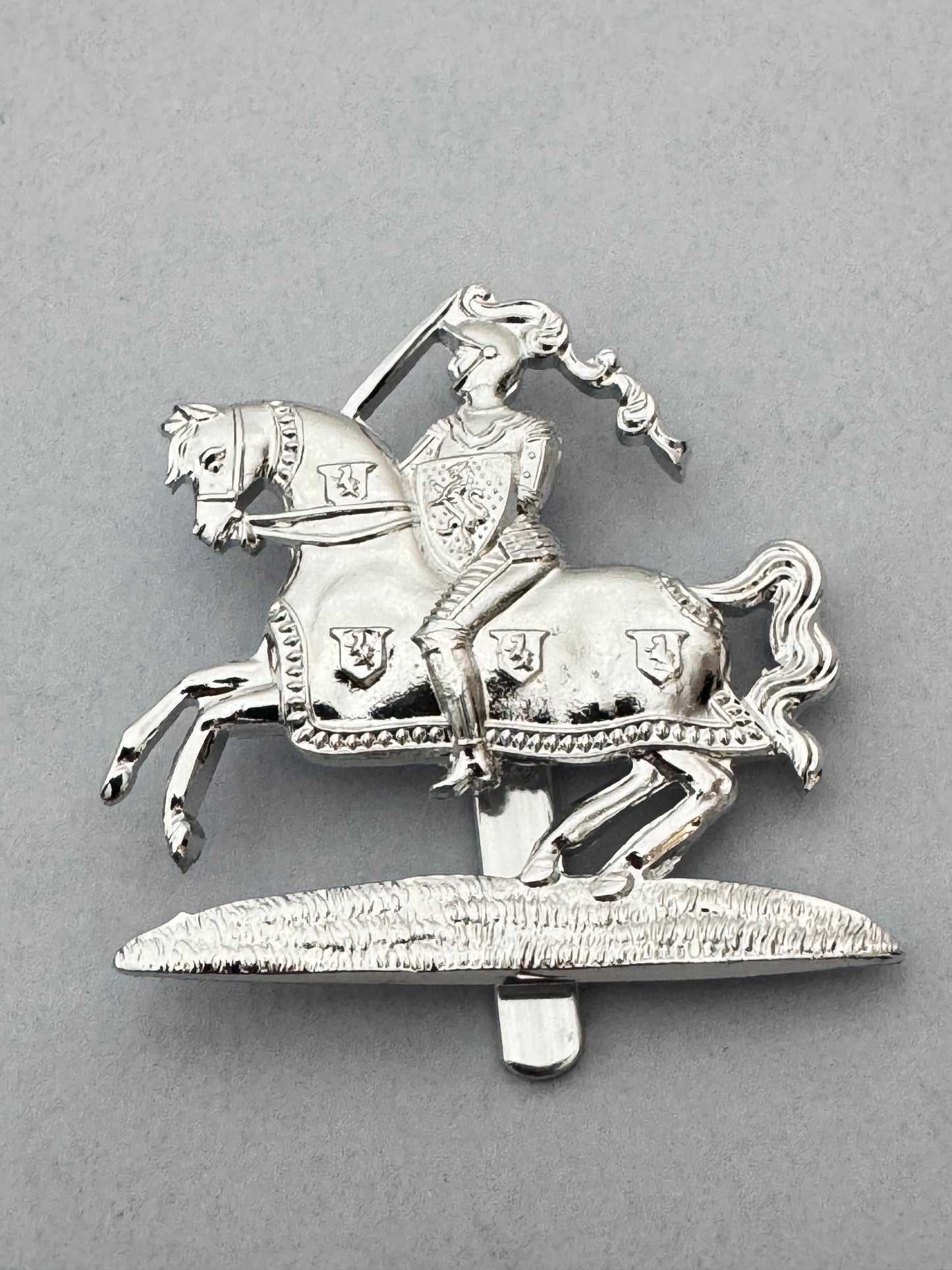 British Army Fife & Forfar Yeomanry Anodised Staybrite Cap Badge