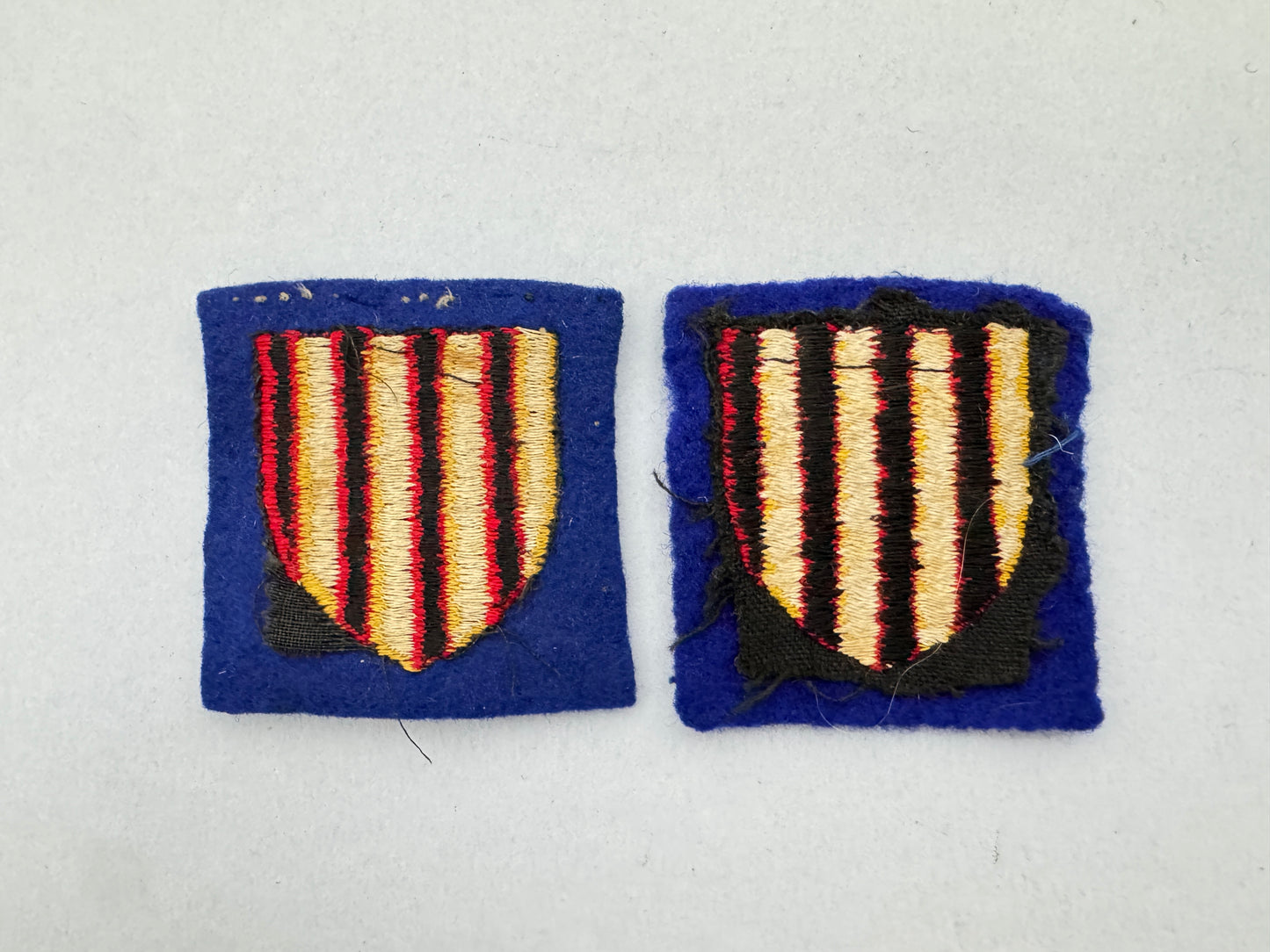 WW2 British Army Northumbrian Military District Formation Sign Pair