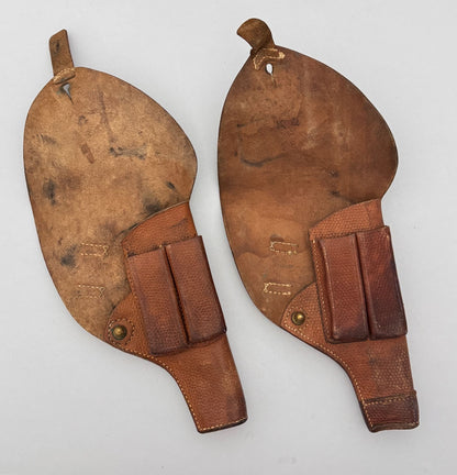 WW2 Swedish Husqvarna M1907 Browning Pistol Leather Holsters (2)