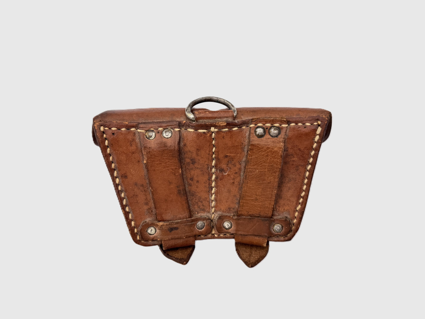 WW2 Polish Army Mosin Nagant Leather 2 Cell Ammo Pouch