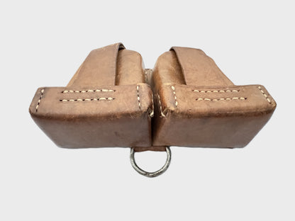 WW2 Polish Army Mosin Nagant Leather 2 Cell Ammo Pouch