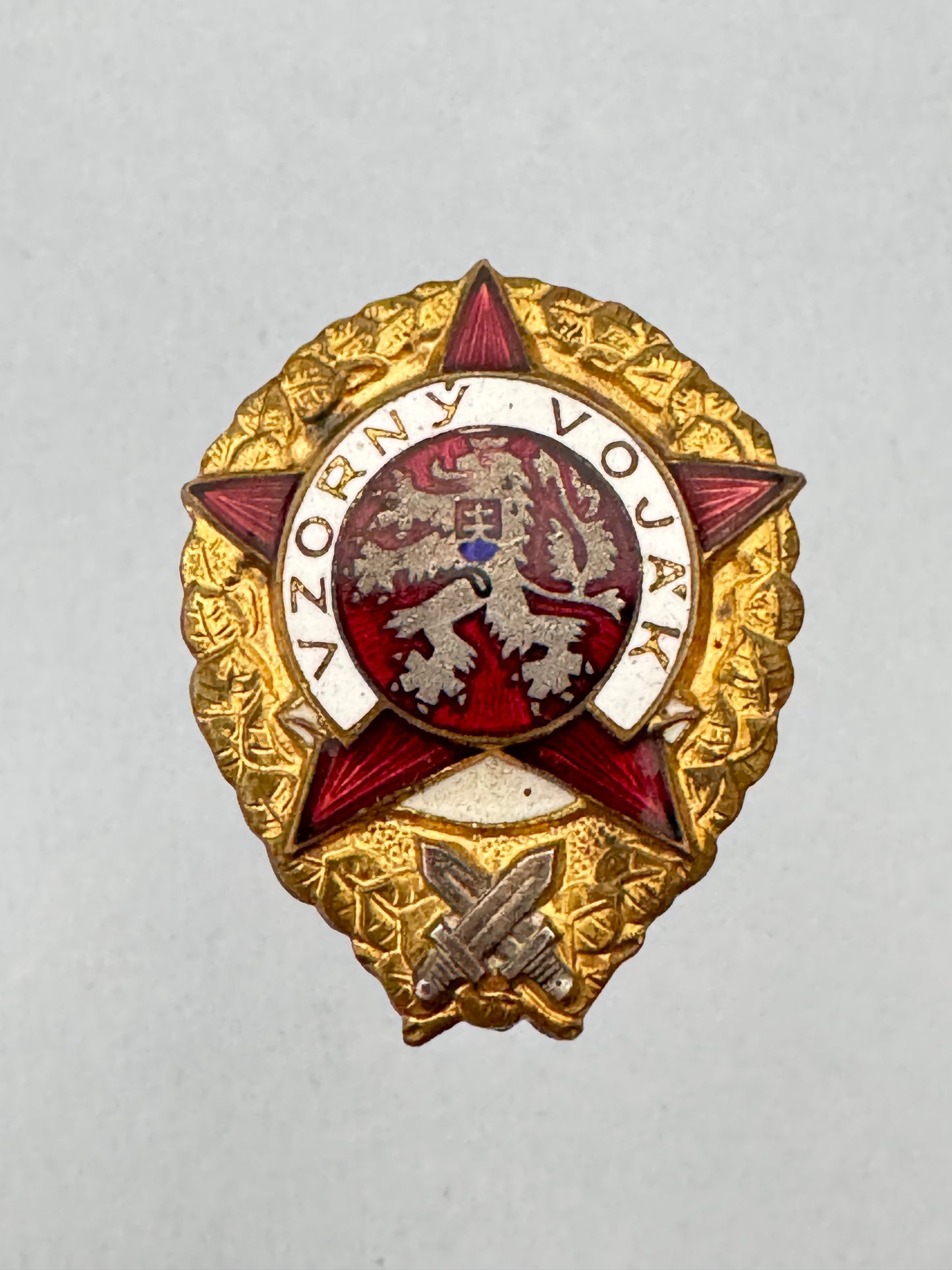 Czechoslovak CSR Armed Forces Exemplary Soldier Breast Badge Vzorny Vojak