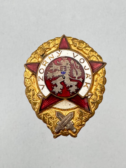 Czechoslovak CSR Armed Forces Exemplary Soldier Breast Badge Vzorny Vojak