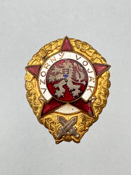 Czechoslovak CSR Armed Forces Exemplary Soldier Breast Badge Vzorny Vojak