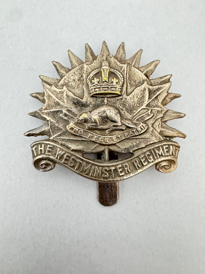 WW2 Canadian Army Westminster Regiment Cap Badge SCULLY
