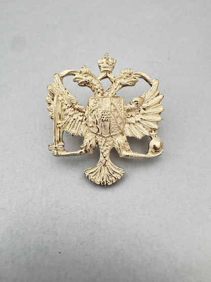 British Army 1st Queens Dragoon Guards Officer's Dress Cap Badge