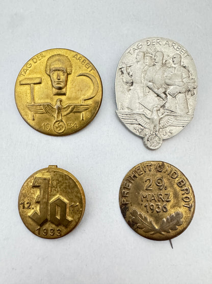 Collection of Third Reich German Tinnie Day Badges
