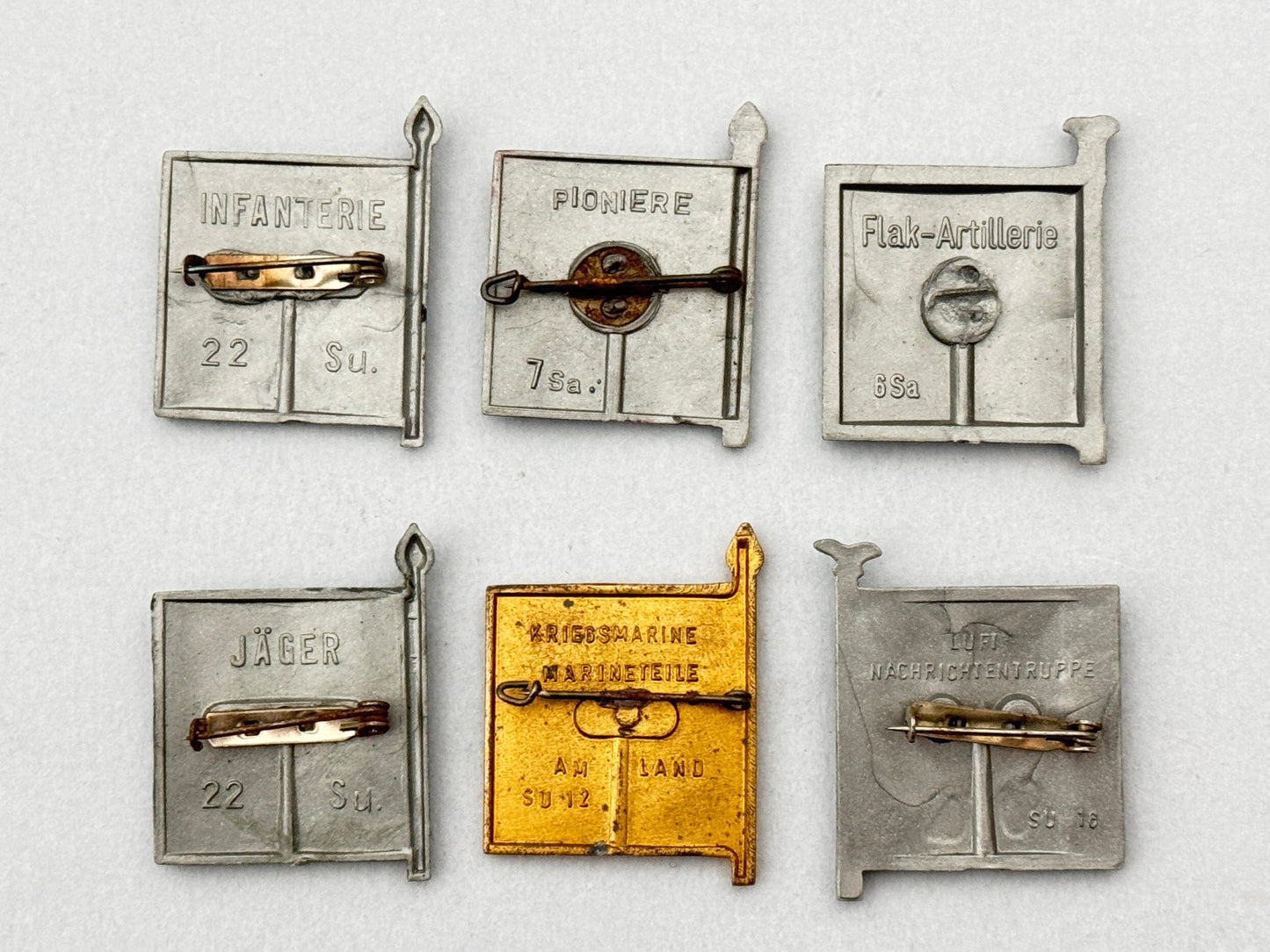 Third Reich German WHW Military Standard Banner Tinnie Badges