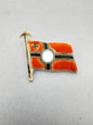 WW2 German Kriegsmarine Battle Flag WHW Plastic Pin Badge