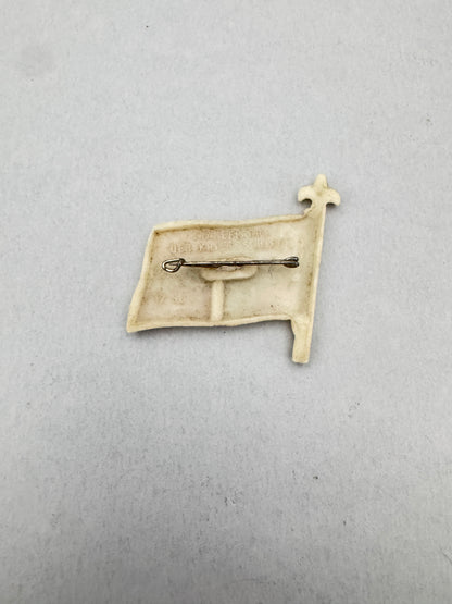 WW2 German Kriegsmarine Battle Flag WHW Plastic Pin Badge