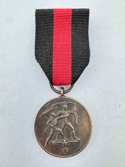 Third Reich Germany, Czechoslovak Sudetenland Annexation Medal 1938
