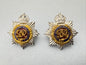 British Royal Army Service Corps (RASC) Officer' Silver Gilt Collar Badges