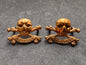 Photo 1 of WW1 British Army 17th Lancers Uniform Collar Badges - collectible militaria item