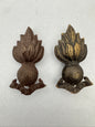 WW2 British India Army Artillery Uniform Collar Badges