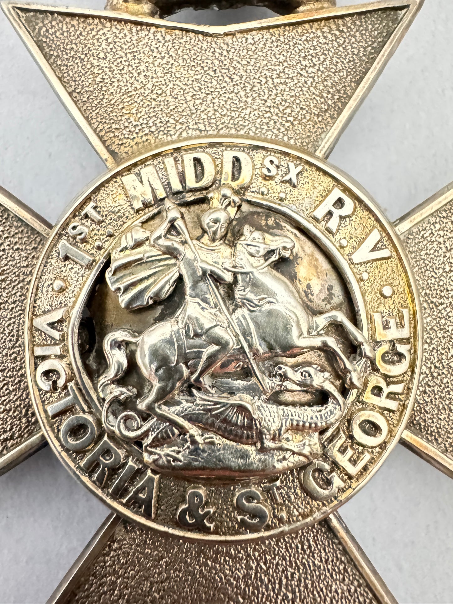 British Army 1st Middlesex Rifle Volunteers Officer's Belt Plate Badge