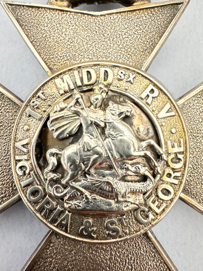 British Army 1st Middlesex Rifle Volunteers Officer's Belt Plate Badge