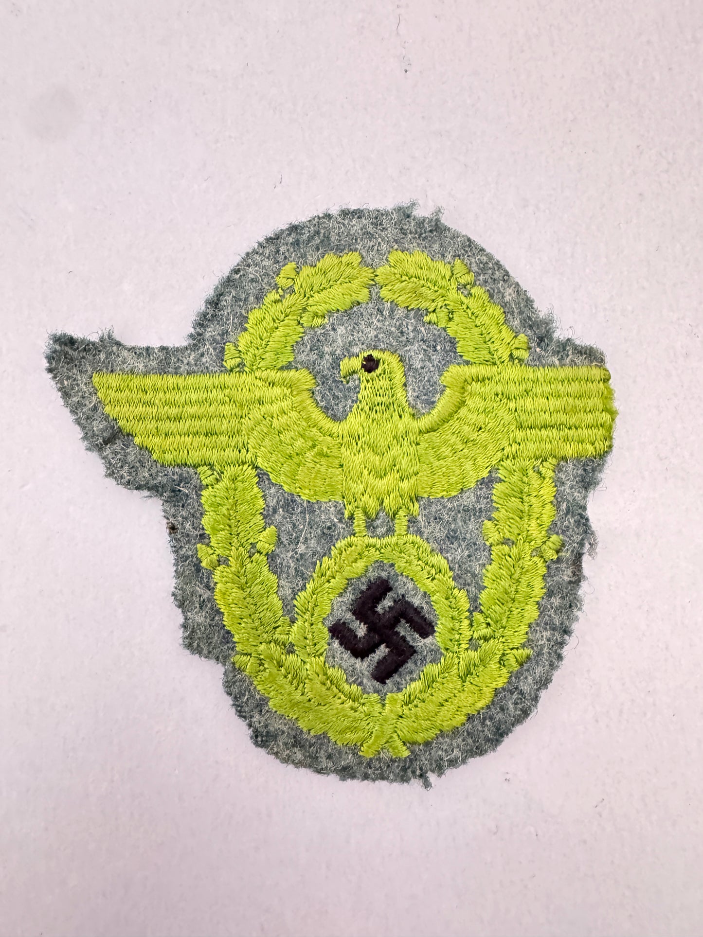 WW2 German Schutzpolizei Police Officer's Tunic Arm Badge
