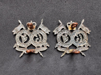 Photo 2 of After WW2 British Army 16th / 5th Queen's Royal Lancers Collar Badges - collectible militaria item