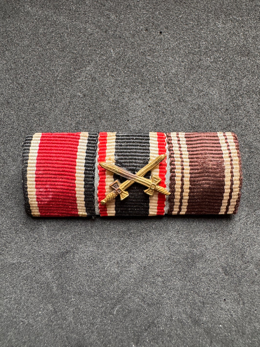 Photo 1 of WW2 German Army Combatant & Party Member Medal Ribbon Bar - collectible militaria item