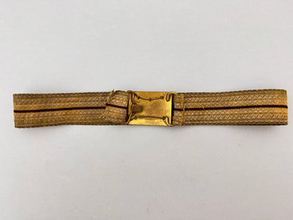 Victorian British Army Cavalry Officer's Silver Gilt Dress Belt & Buckle VR