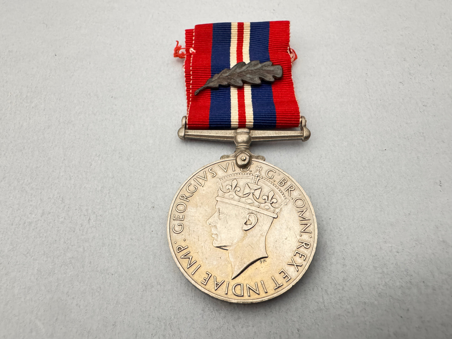 WW2 British 1939-45 War Medal with MID Oakleaves