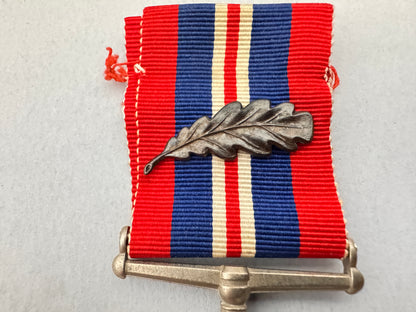 WW2 British 1939-45 War Medal with MID Oakleaves