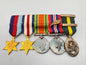 WW2 British France & Germany Campaign Star Miniature Medal Bar Group