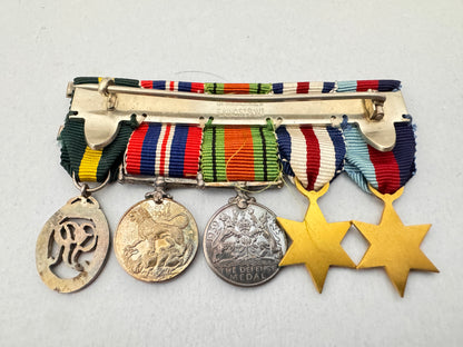 WW2 British France & Germany Campaign Star Miniature Medal Bar Group