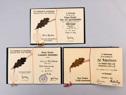 Third Reich NSRL Sports Award Booklet to Single Recipient