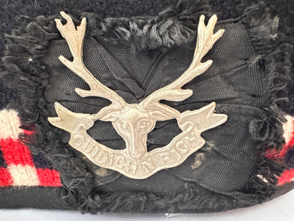 WW2 British Army Seaforth Highlanders Diced Glengarry Side Cap