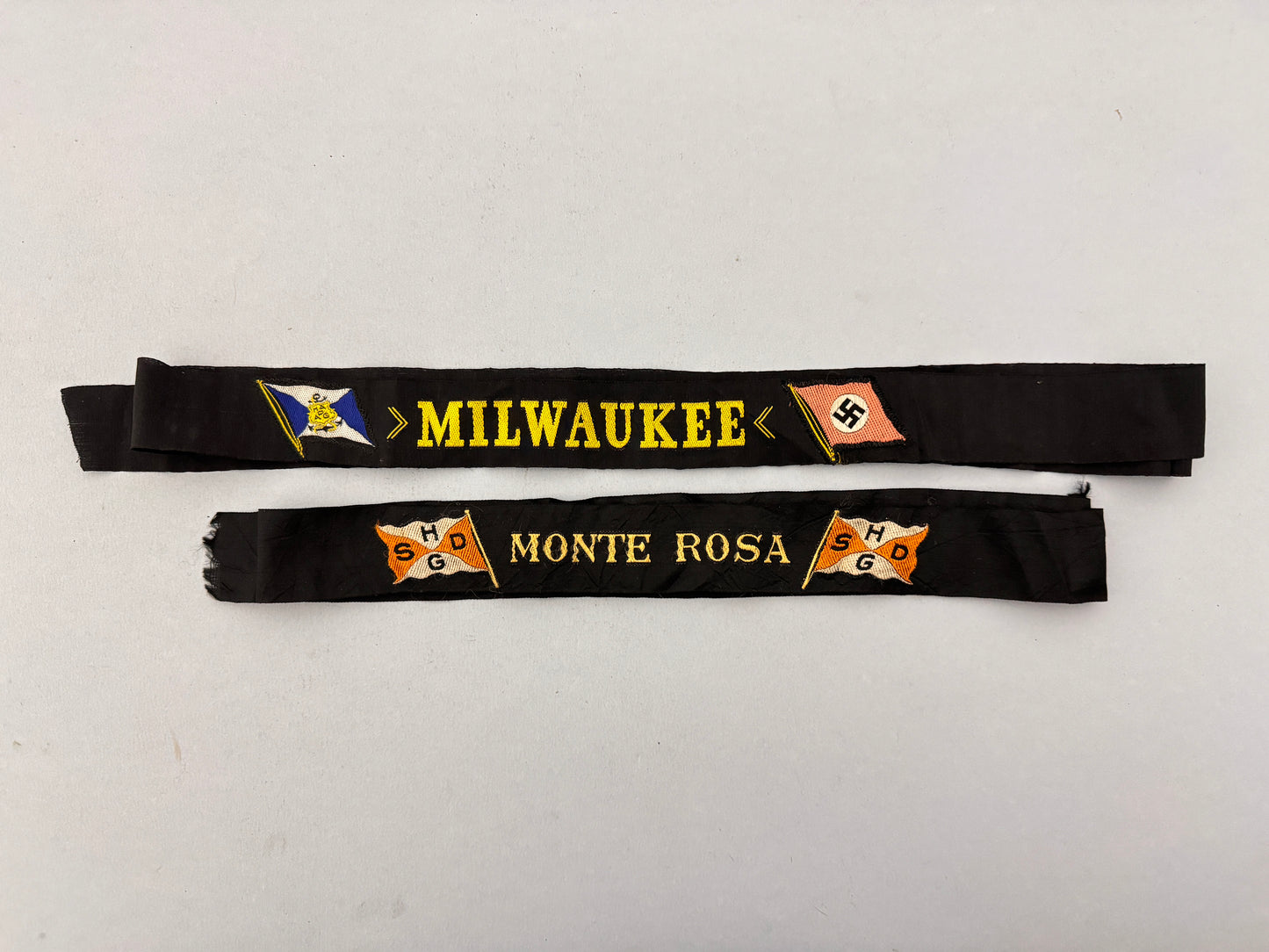 Third Reich Handelsmarine Merchant Marine Cap Tally Ribbons