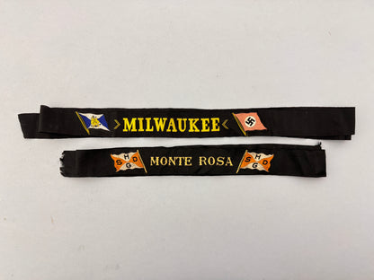 Third Reich Handelsmarine Merchant Marine Cap Tally Ribbons