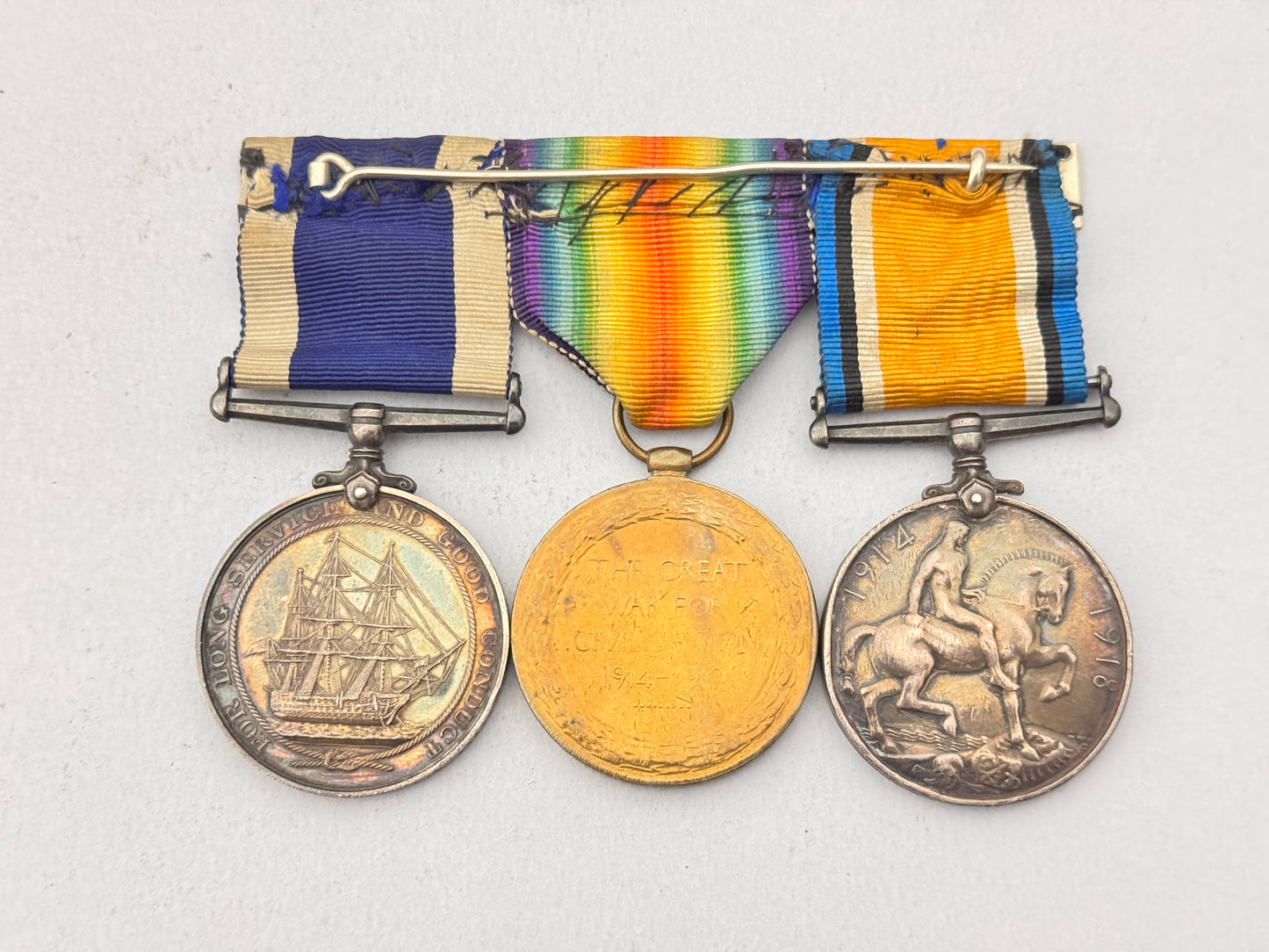 British Royal Naval Long Service and Good Conduct Medal Trio