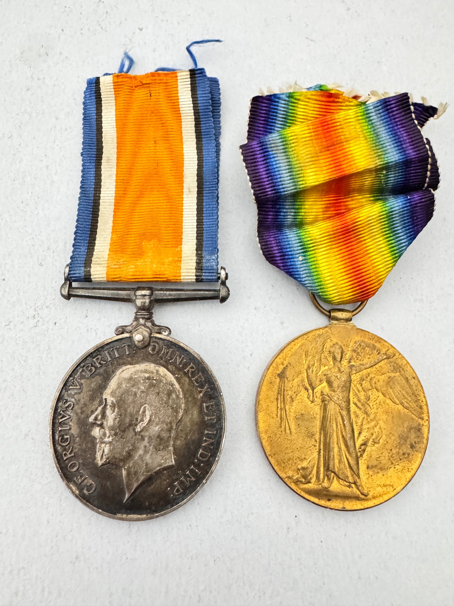 WW1 British Army War Medals - BWM, Inter Allied Victory Medal E SURREY REGIMENT