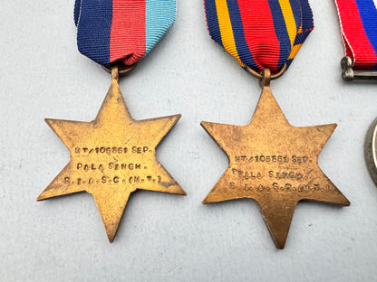 WW2 British India Army Burma Campaign Medals RIASC