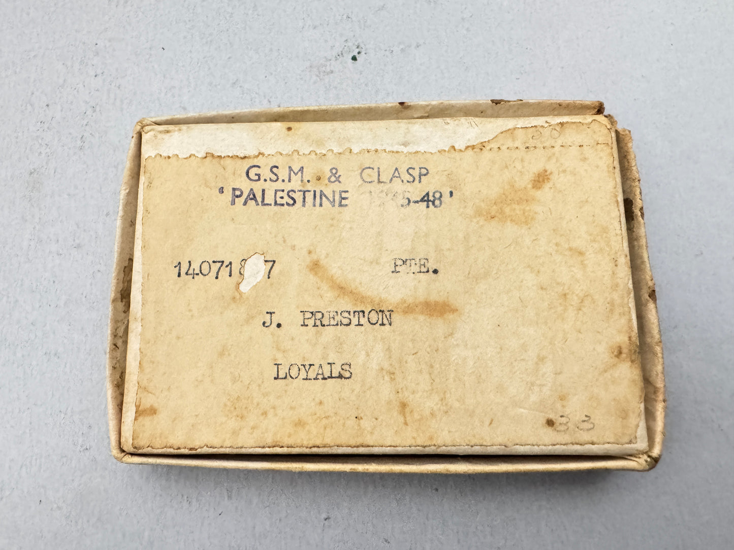 British General Service Medal Palestine 1945-48 LOYALS