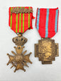 WW1 Belgian Army War Merit Cross & Fire Cross Medal Pair