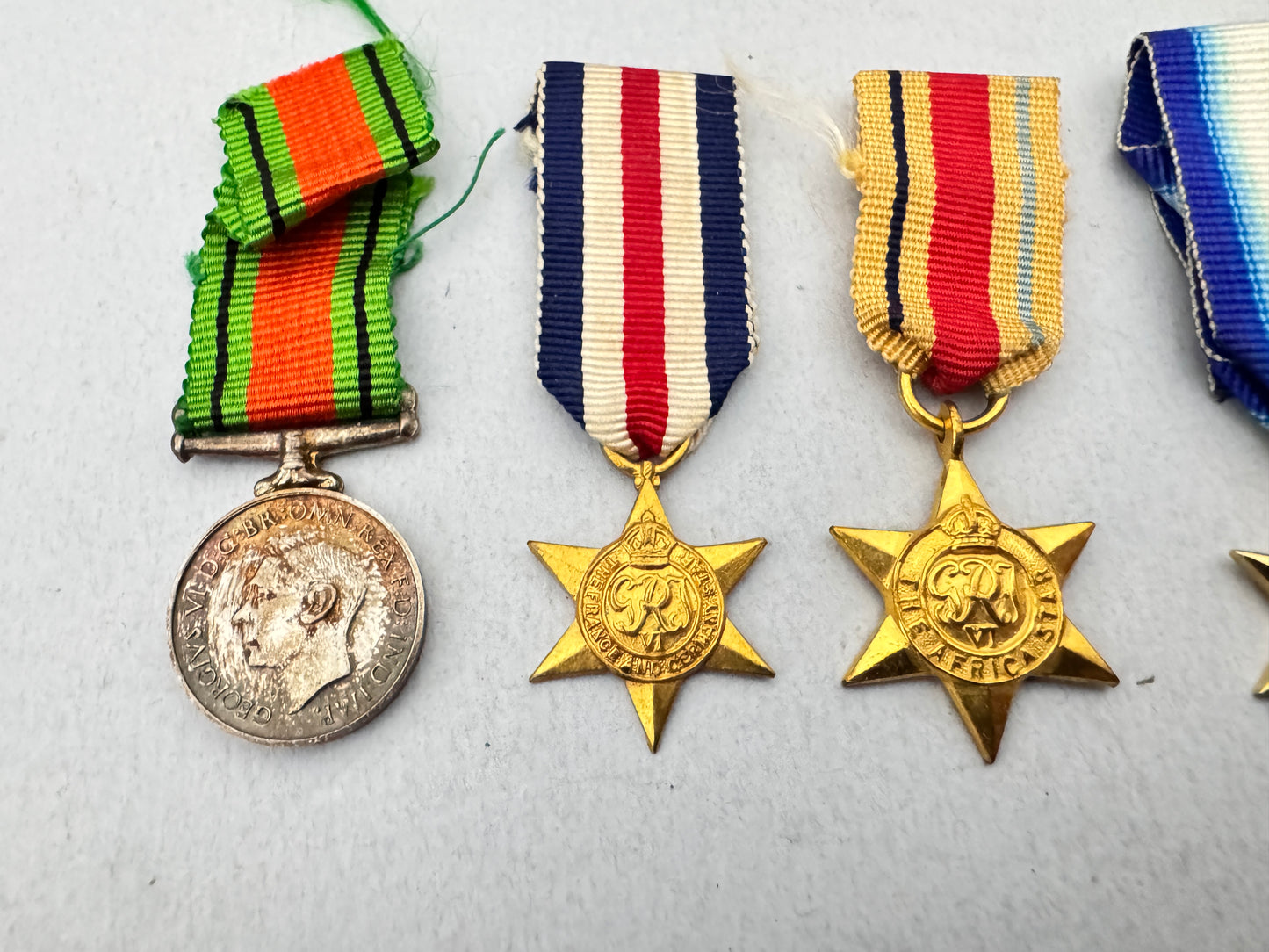 Lot of WW2 British Campaign Star Miniature Medals - Africa, Atlantic, Italy