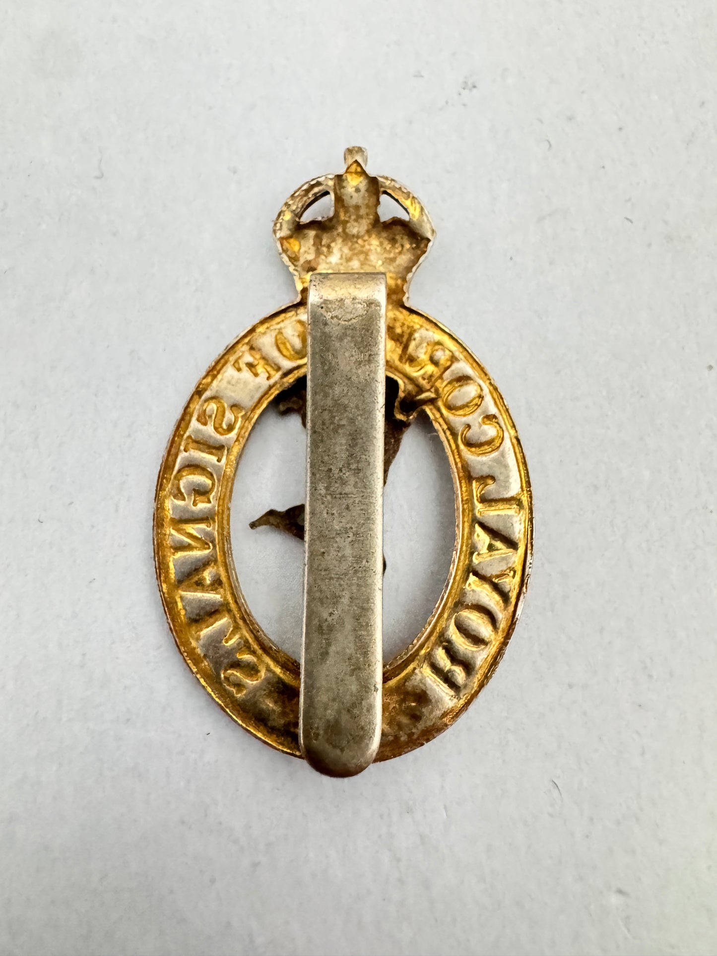 WW2 British Army Royal Corps of Signals Officer's Cap Badge