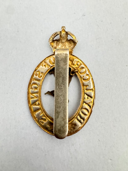 WW2 British Army Royal Corps of Signals Officer's Cap Badge
