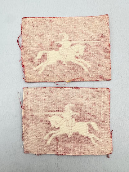 WW2 British Army 8th Corps Formation Sign Arm Badges Pair
