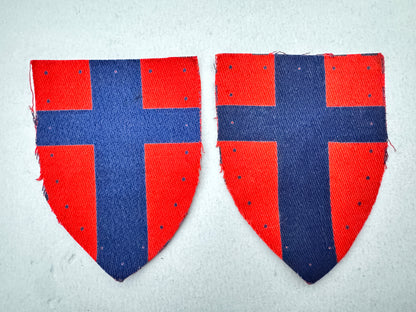 WW2 British Army 21st Army Group Formation Sign Arm Badges Pair