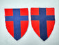 WW2 British Army 21st Army Group Formation Sign Arm Badges Pair