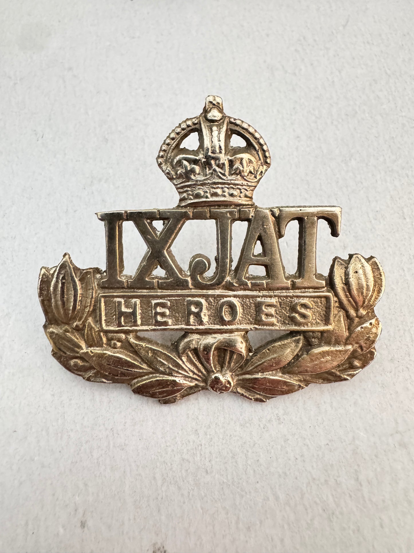 WW2 British India Army 9th Jat Regiment Cap Badge IX JAT HEROES