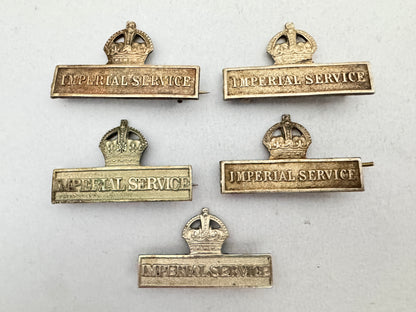 WW1 British Empire Territorial Force Imperial Service Badges (5)