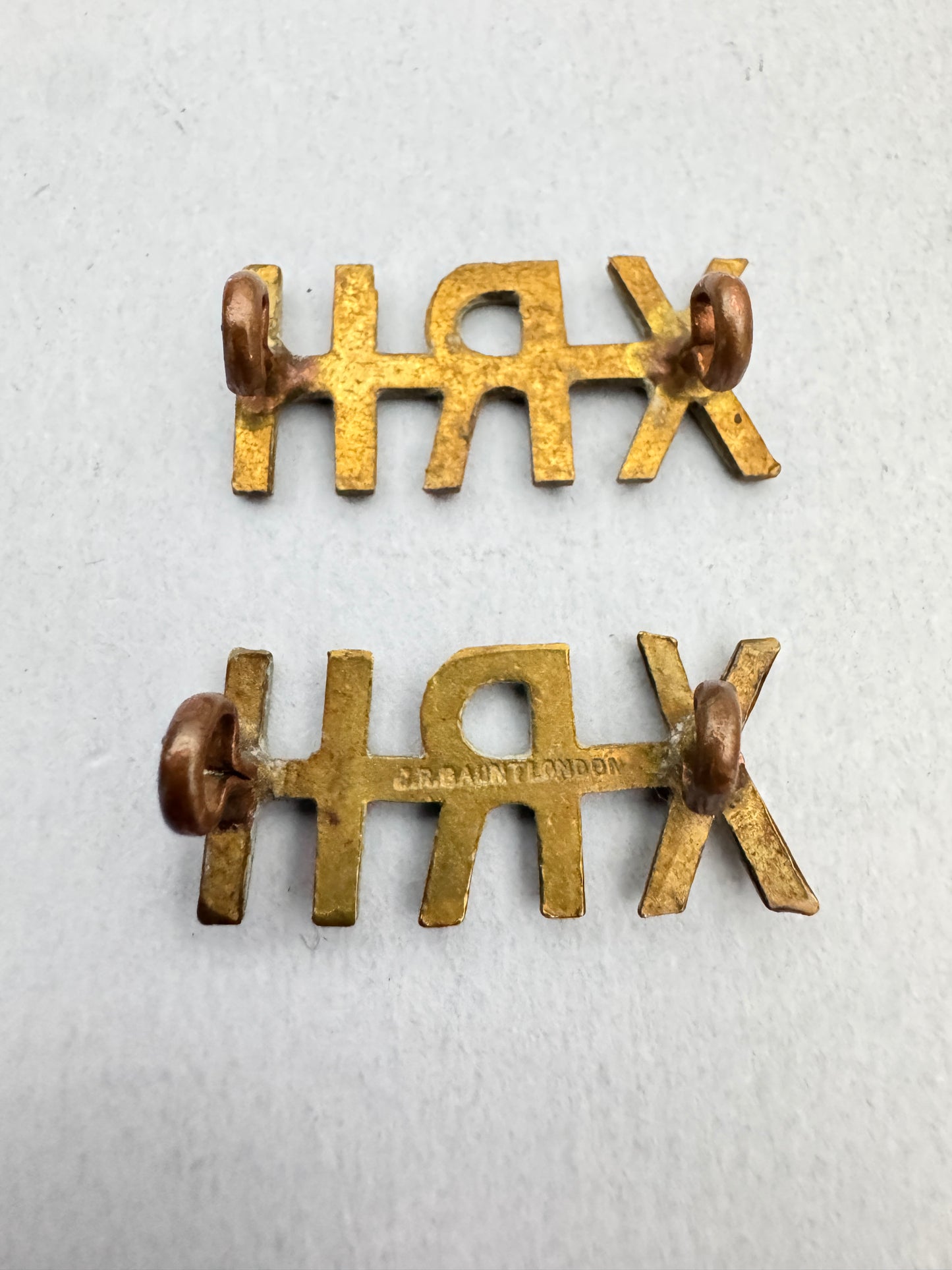 British Army 10th royal Hussars Uniform Shoulder Titles Pair XRH