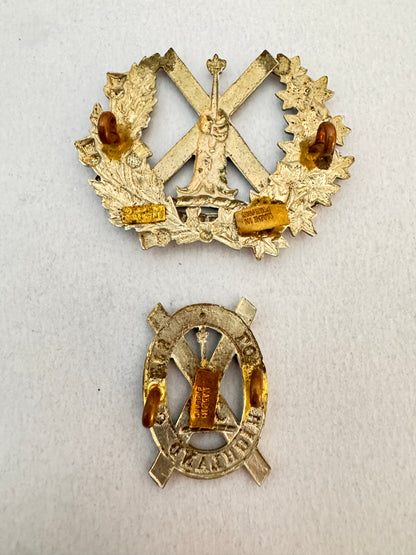 Canadian Lorn Highland Cadets Cap Badge & Collar Badge
